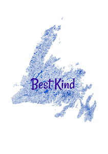 Newfoundland Best Kind Watercolor 5x7 Greeting Card
