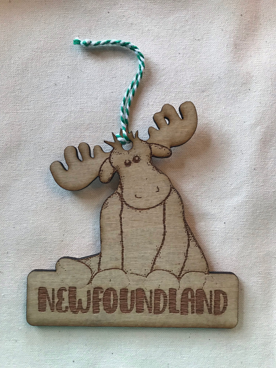Wooden Laser Cut Newfoundland Moose ornament