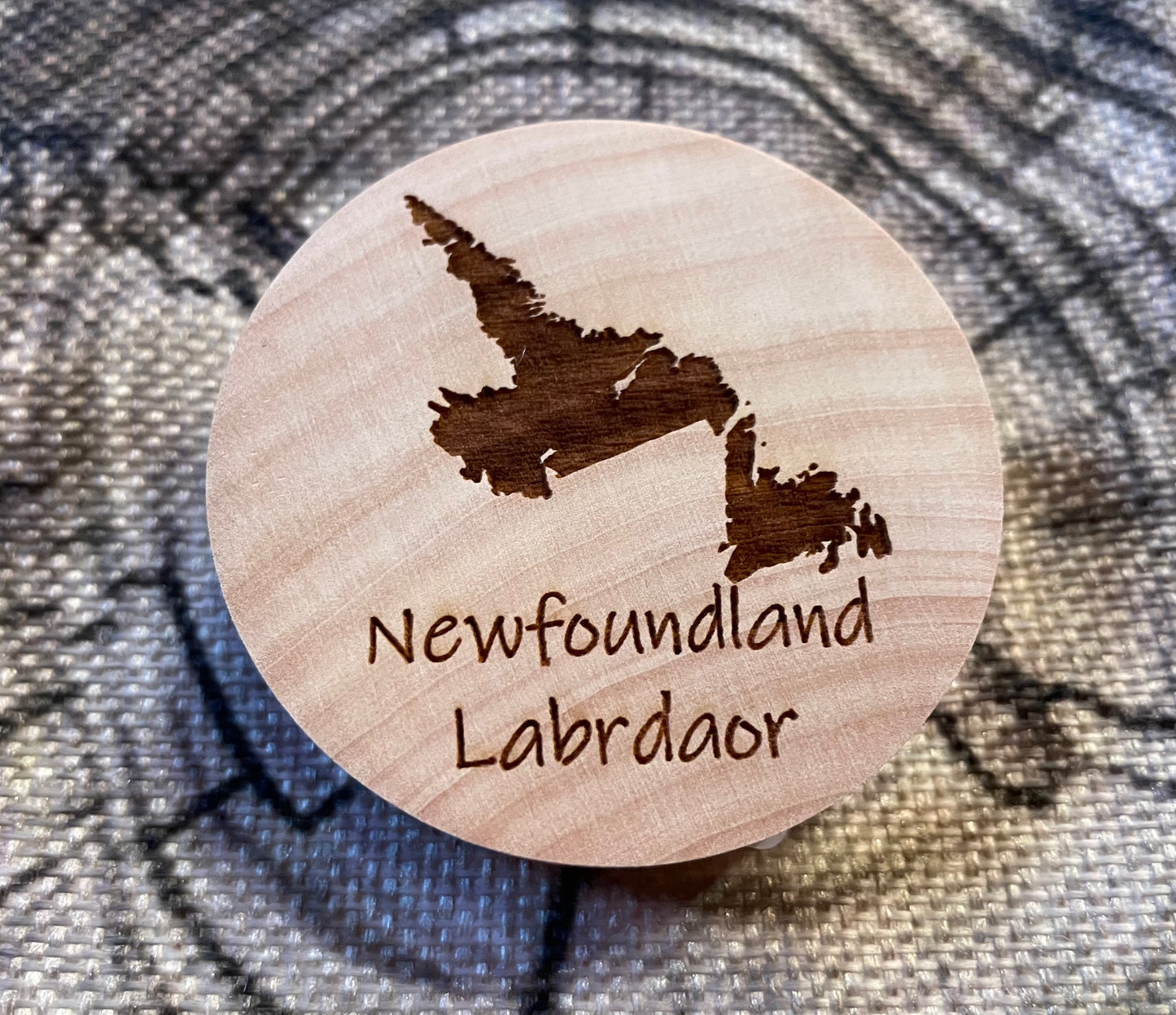 Wooden Newfoundland Engraved Magnet Bottle Opener