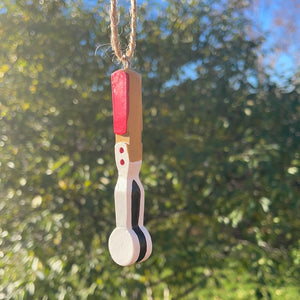 Wooden Musical Spoons Mini Christmas Ornaments