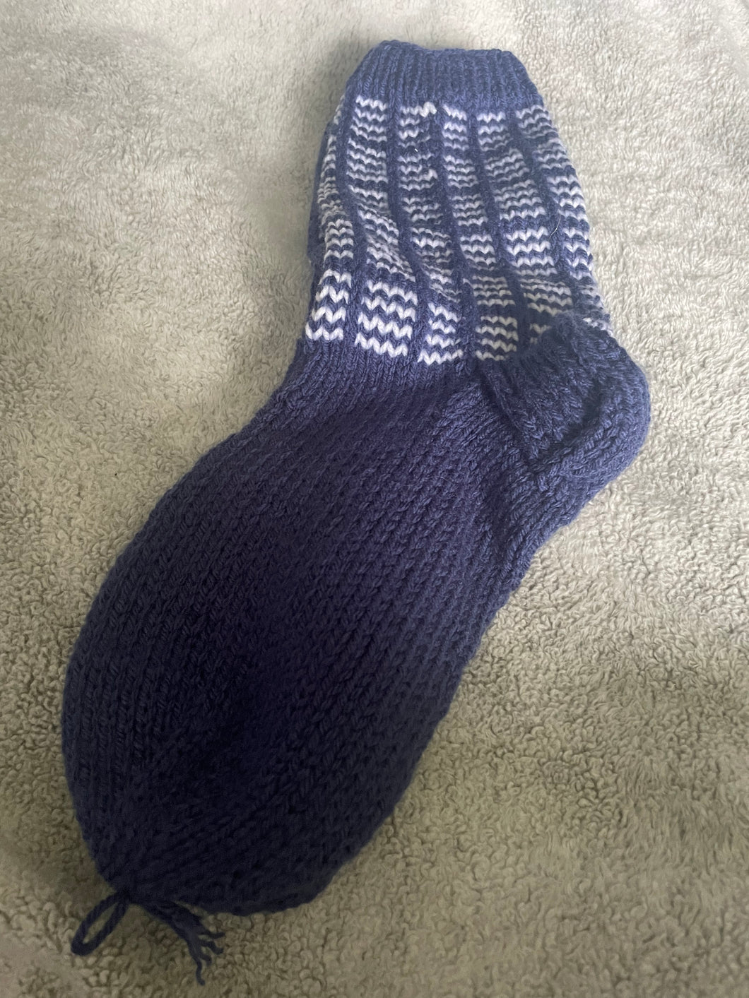 Newfoundland hand knit wool socks