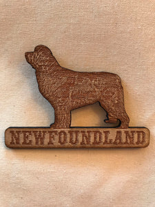 Laser Engraved Newfoundland Dog Magnet