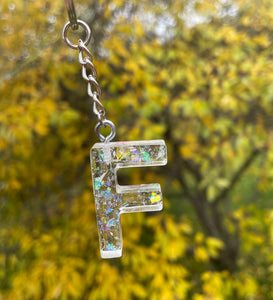 Opal Resin Handmade Initial Keychains
