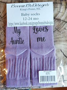 My Auntie Loves Me Baby Socks