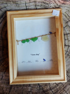 Some Day on Clothes Sea Glass Art
