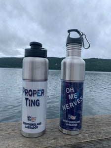 Newfoundland Phrases Stainless Steel Water Bottle TALL