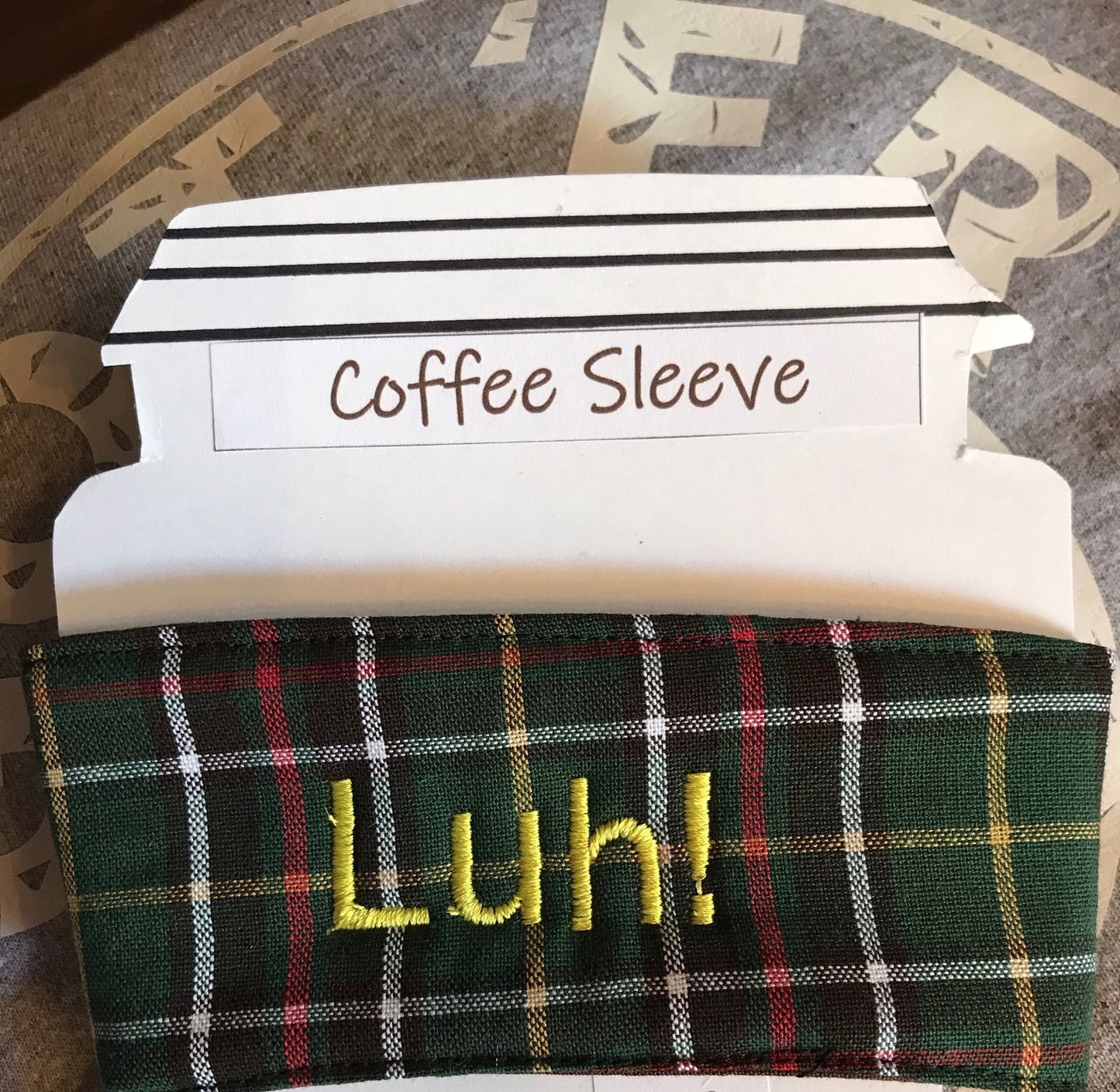 Newfoundland Tartan Coffee Sleeve - Newfie Sayings