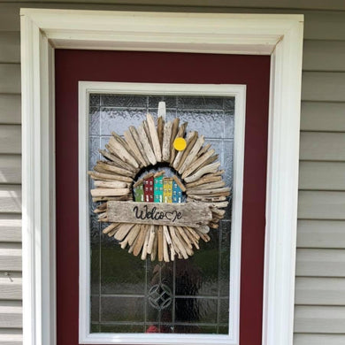 Driftwood Rowhouse WELCOME Wreath