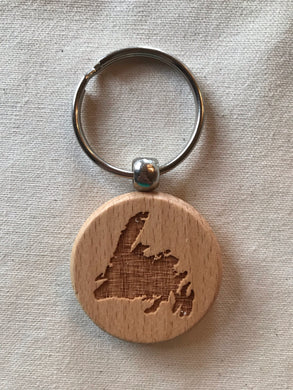 Laser Engraved Keychain - Round Newfoundland