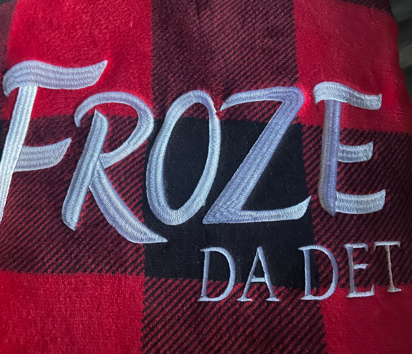 Froze Da Det Hooded Blanket/Shirt Buffalo Plaid