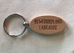 Laser Engraved Keychain - Oval Newfoundland. & Labrador