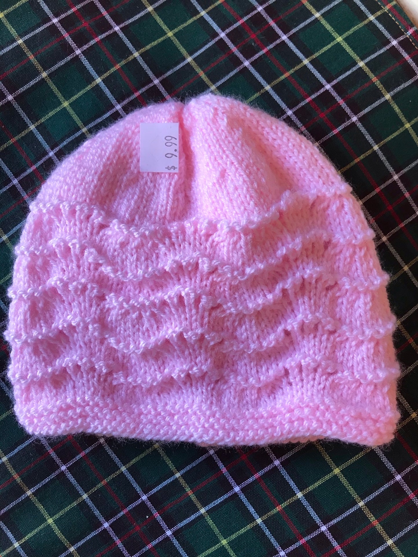 Baby Knitted Hat - Pink or Cream