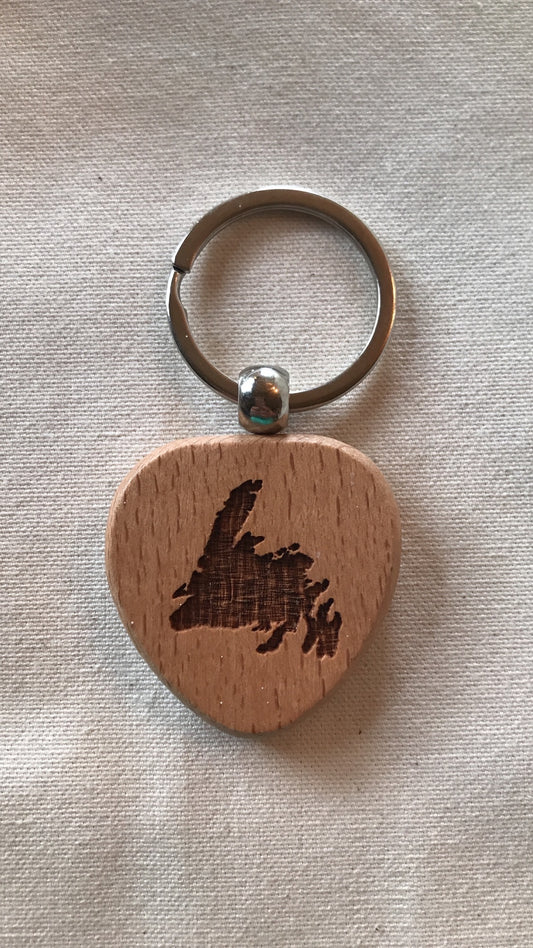 Laser Engraved Keychain - Pick Shape Newfoundland