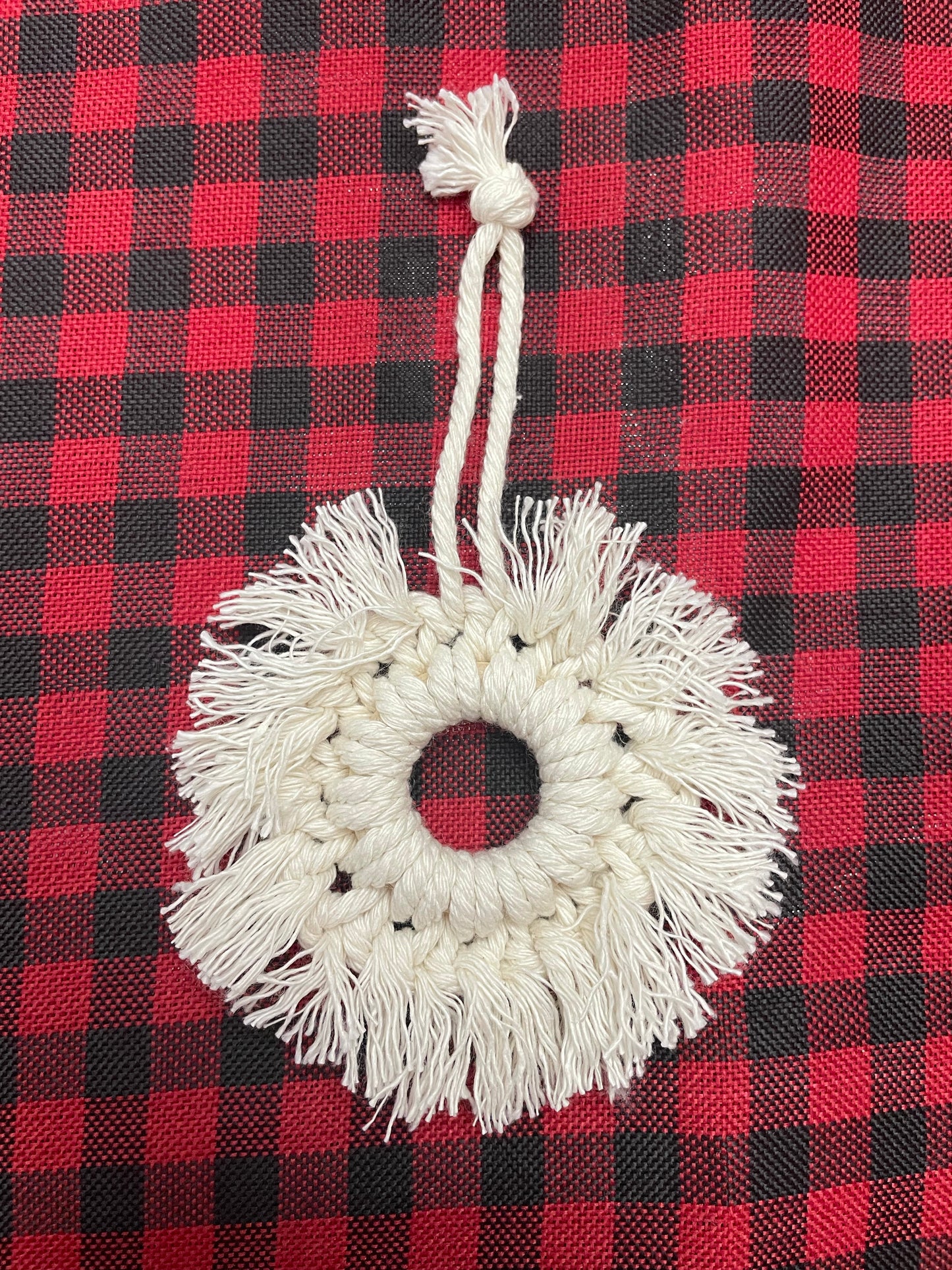 Macrame Christmas Tree Ornament - Round