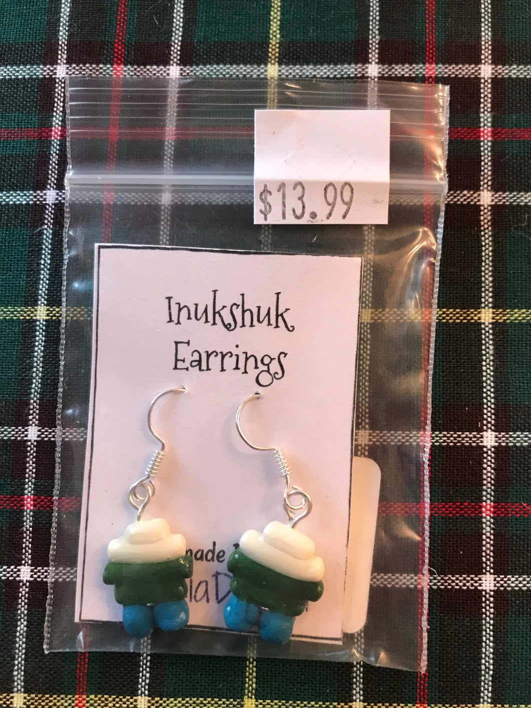 Handmade Resin Inukshuk Earrings