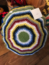 Load image into Gallery viewer, Knitted Handmade Afghan Pillow (Round)