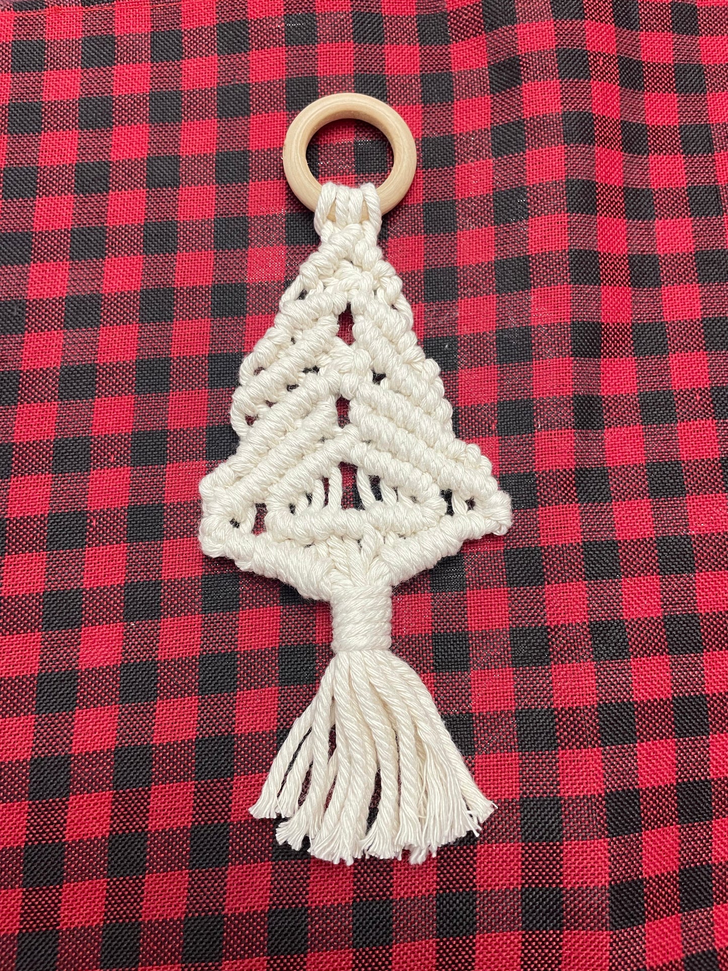 Macrame Tree Ornament - Large Christmas Tree Shape