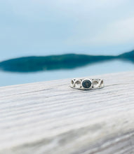 Load image into Gallery viewer, Sterling Silver Labradorite Infinity Ring