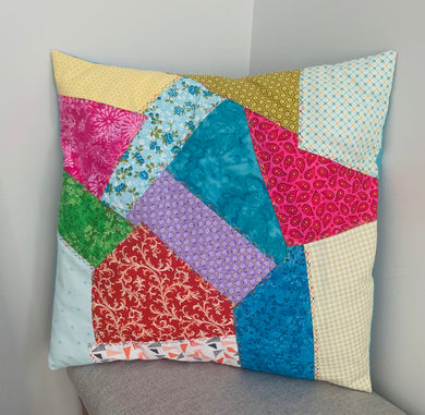 Patchwork Quilt / Crazy Quilt Pillow Cover -