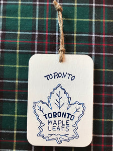 Toronto Maple Leaf Hand Painted Ornament
