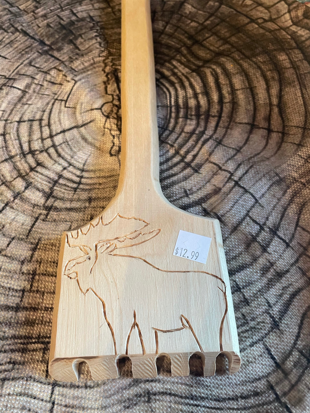 Moose Handmade Engraved BBQ Scraper