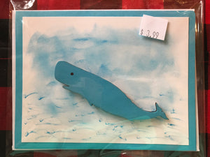 Handmade 3D Whale Card