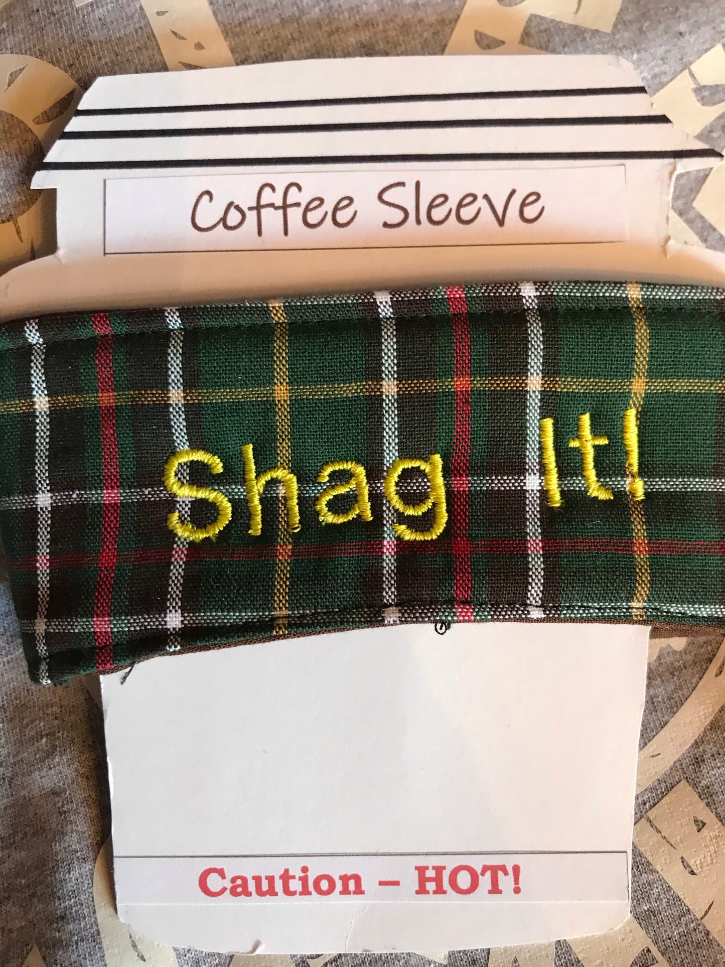 Newfoundland Tartan Coffee Sleeve - Newfie Sayings