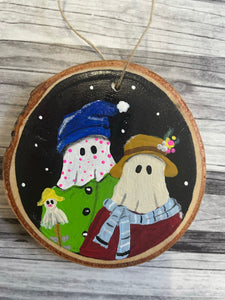 Hand Painted Mummers Wooden Ornaments