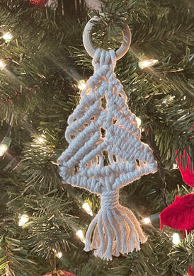 Macrame Tree Ornament - Large Christmas Tree Shape