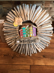 Driftwood Rowhouse WELCOME Wreath