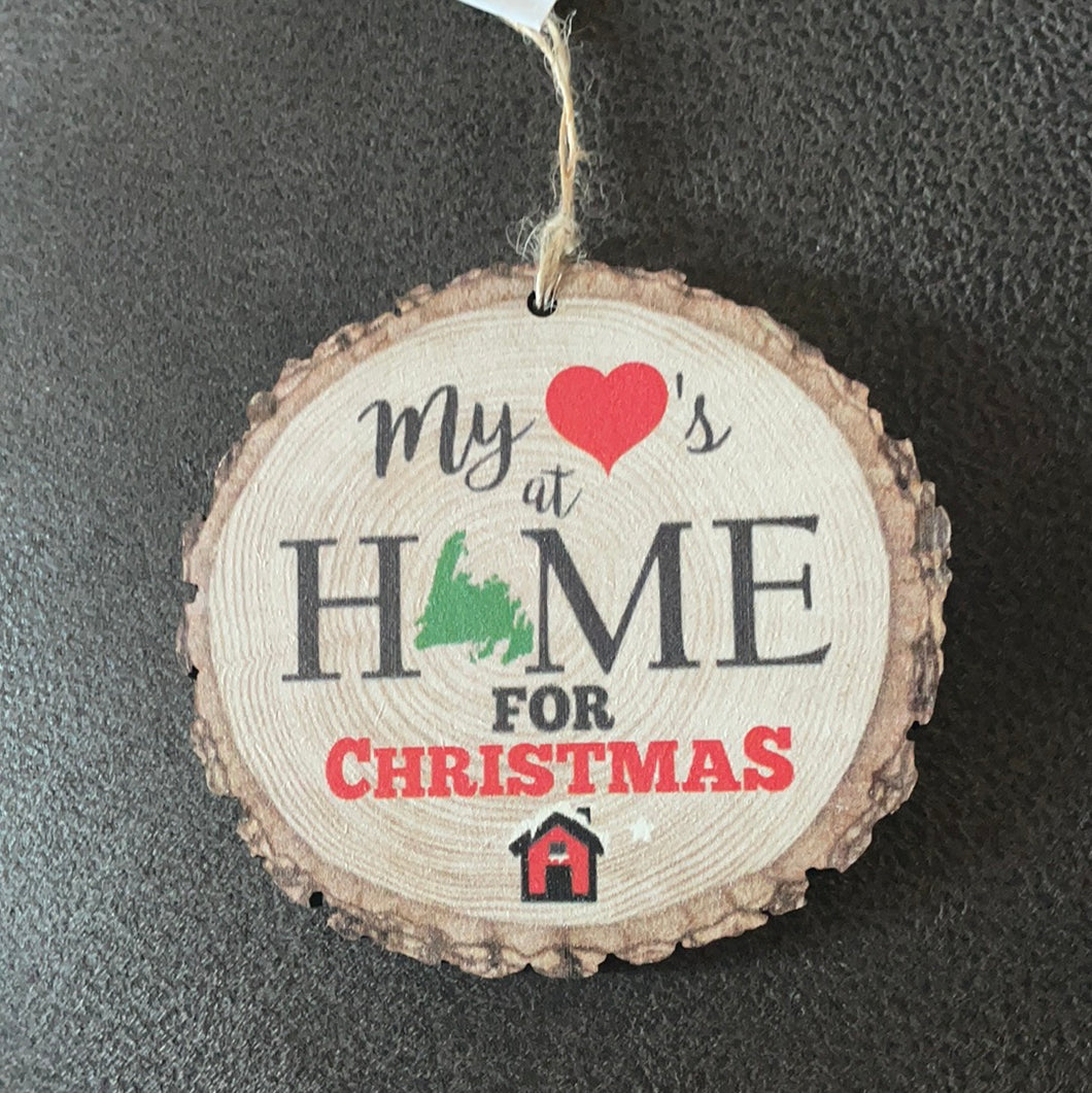 My heart is home for Christmas ornament