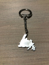 Load image into Gallery viewer, Pewter Precious Metal Clay Keychain - Newfoundland