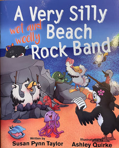 A very silly beach rock band children’s book