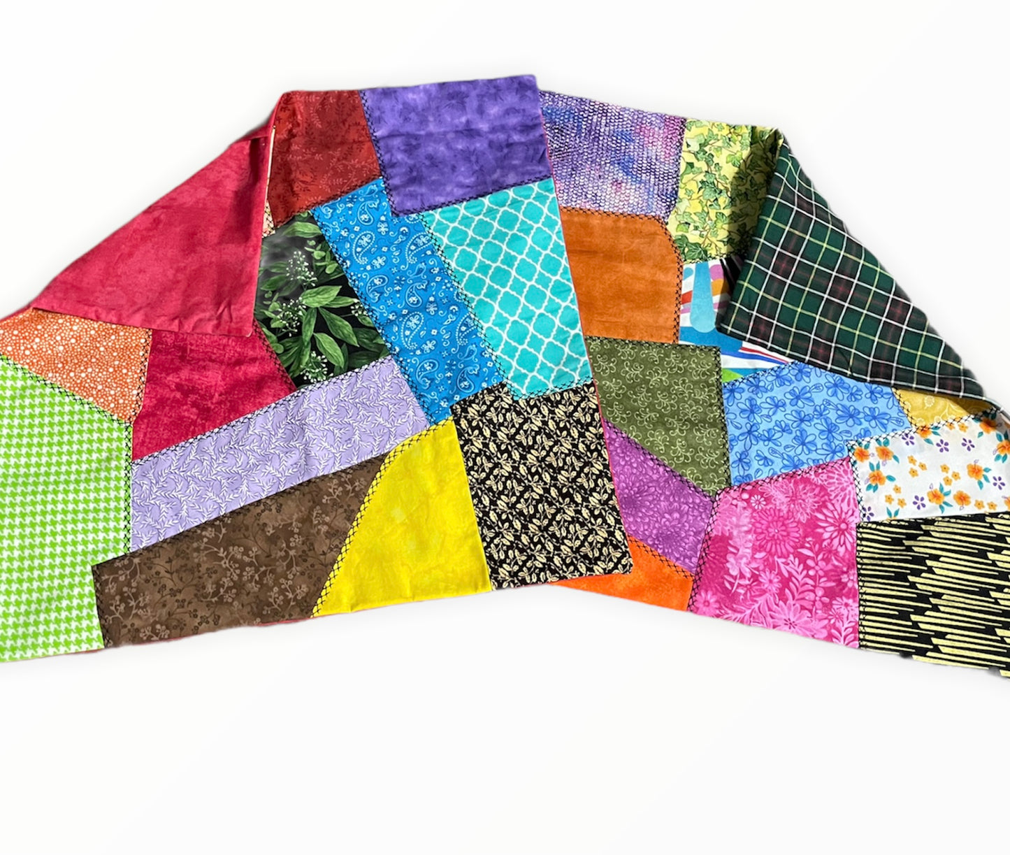 Patchwork Quilt / Crazy Quilt Pillow Cover -