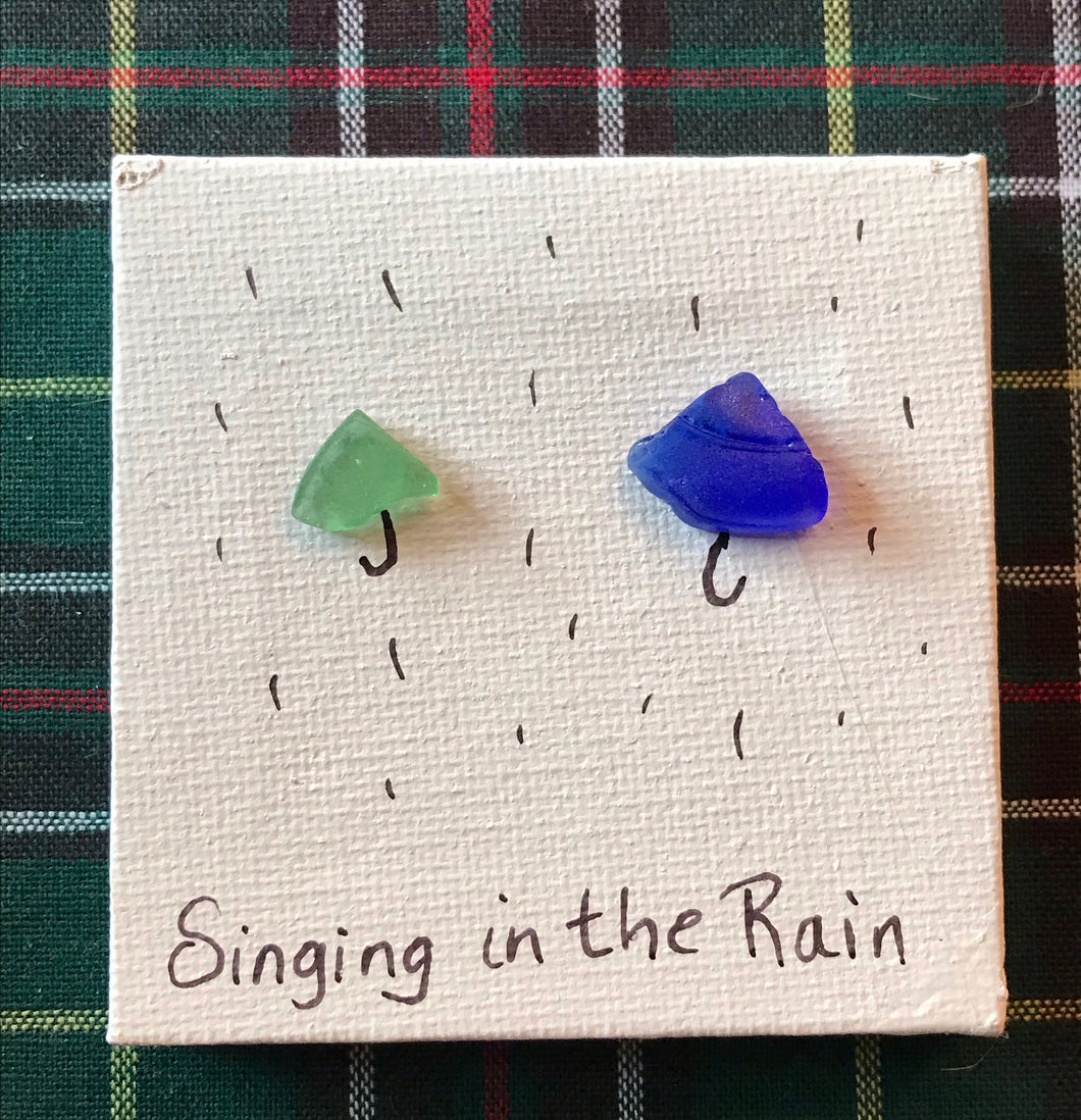 Sea Glass Magnet - Singing in the Rain