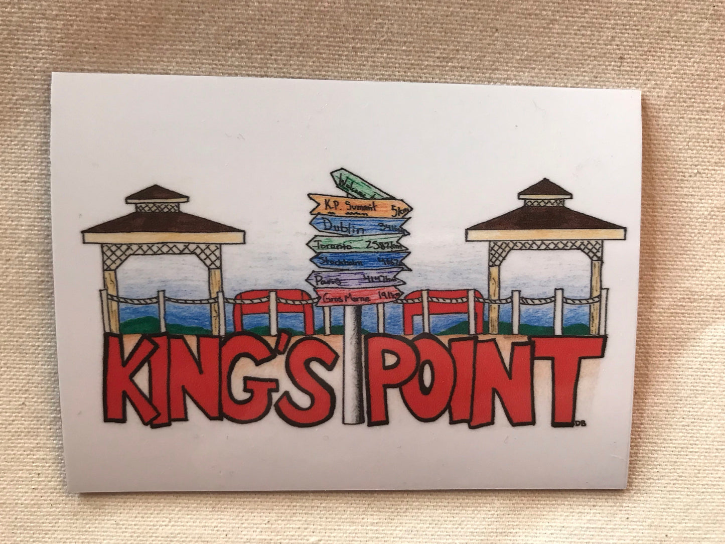 Hand drawn King’s Point Waterfront Sticker or Magnet