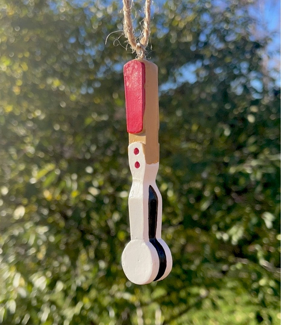 Wooden Musical Spoons Mini Christmas Ornaments