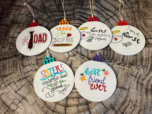 Hand Painted Bulb Ornaments