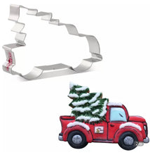Load image into Gallery viewer, Red Truck Christmas Stainless Steel Cookie Cutter + FREE Sugar Cookie &amp; Royal Icing Recipe