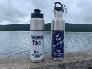 Newfoundland Phrases Stainless Steel Water Bottle