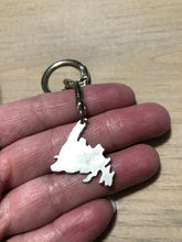 Load image into Gallery viewer, Pewter Precious Metal Clay Keychain - Newfoundland