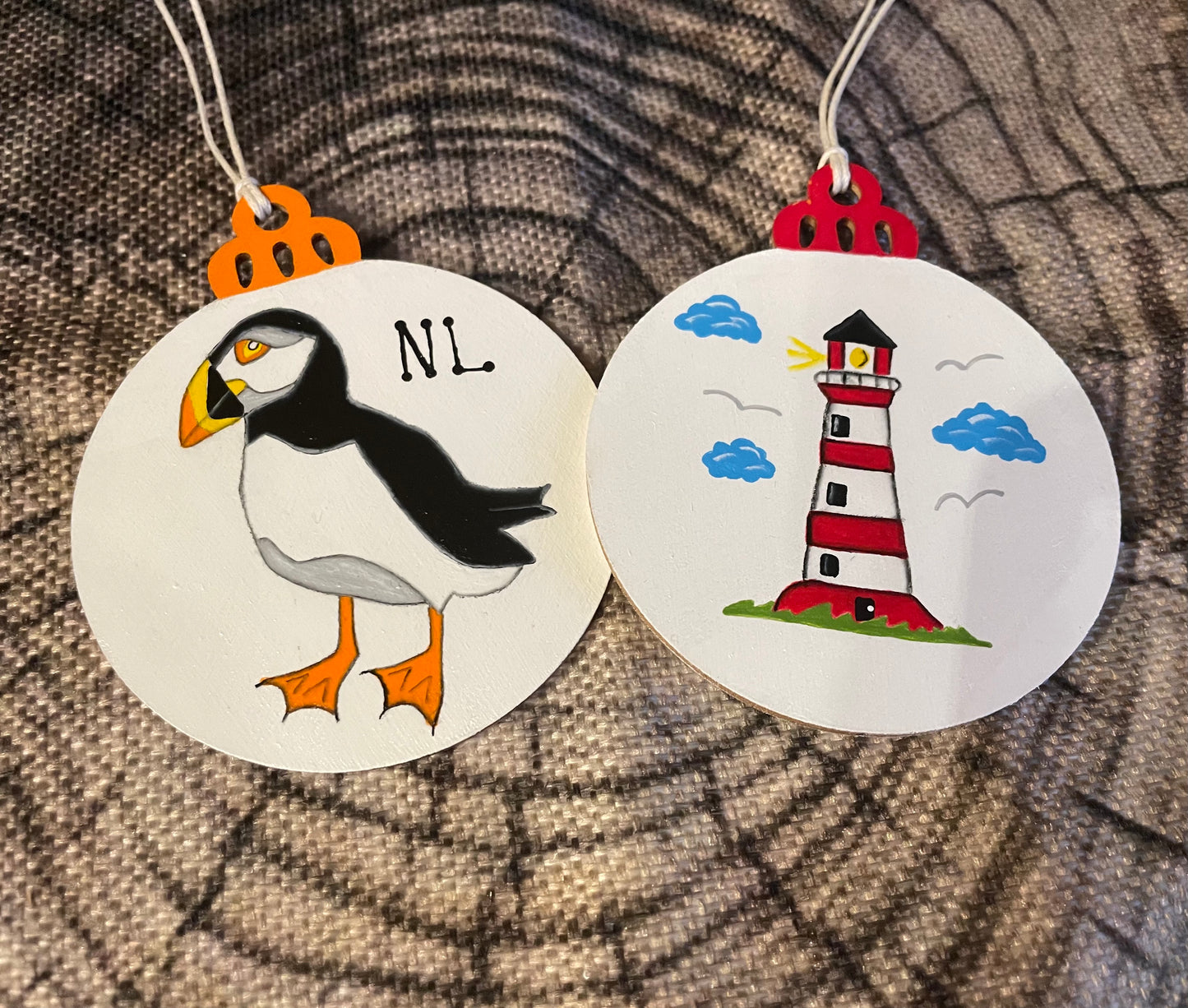 Hand Painted Newfoundland Bulb Ornaments