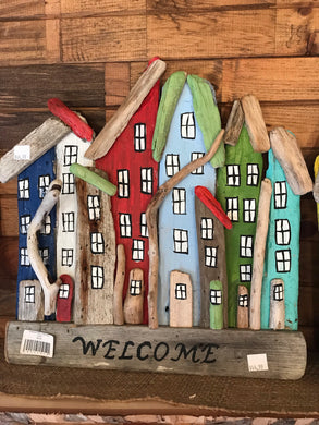Driftwood WELCOME Rowhouse Sign