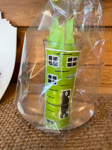 Hand painted rowhouse shot glass
