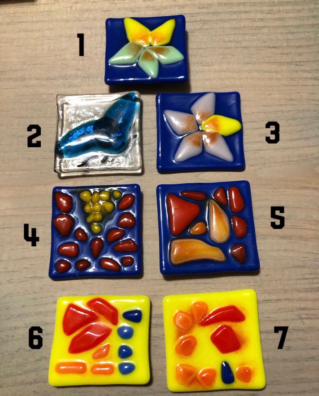 Fused Glass Fridge Magnets