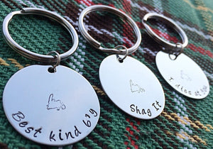 Newfinese 101 Hand Stamped Stainless Steel Keychain - 15 Newfoundland Sayings Available!