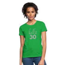 Load image into Gallery viewer, Hello 30 Women&#39;s Birthday T-Shirt - bright green